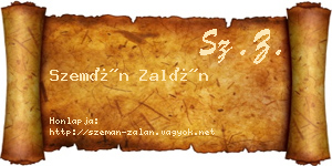 Szemán Zalán névjegykártya