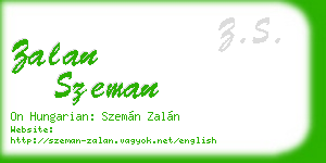 zalan szeman business card