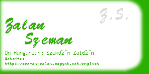 zalan szeman business card